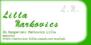 lilla markovics business card